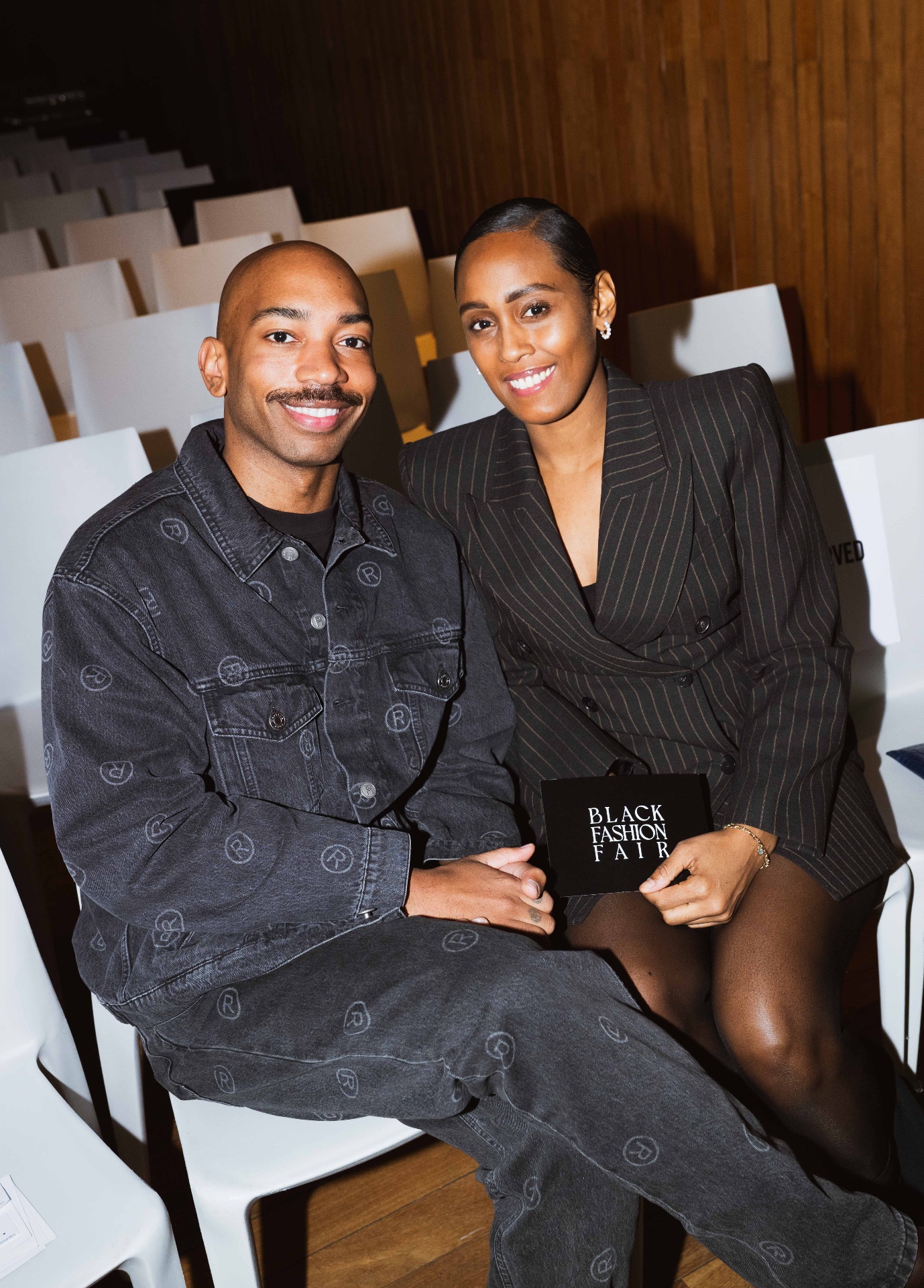 Symone with Antoine Gregory at Black Fashion Fair
